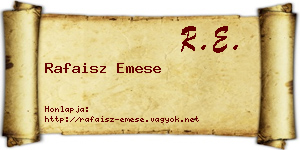 Rafaisz Emese névjegykártya